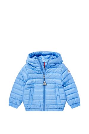 light-blue polyester jacket MONCLER KIDS | L19541A00002597YF705